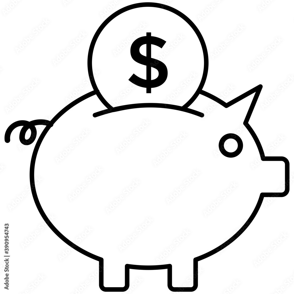 Savings flat icon. Piggy bank
Savings flat icon. Piggy bank