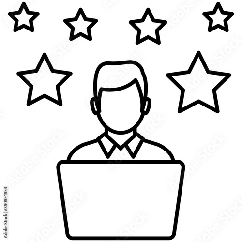 
Flat icon professional. Proficient
