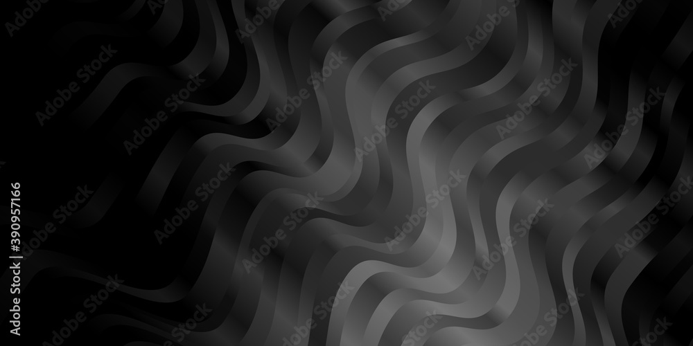 Obraz premium Light Gray vector template with curved lines.