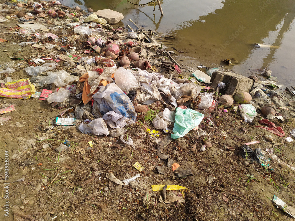 River pollution in Yamuna River