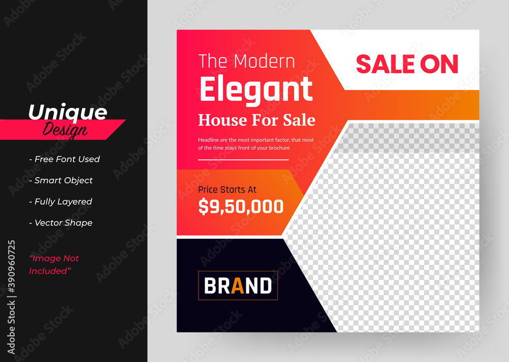 The Modren Elegant House Sale Concept Real Estate Social Media Post Template. The Modren Elegant House Sale Concept Real Estate Social Media Post Template.