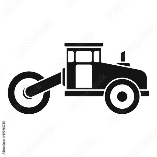 Asphalt road roller icon. Simple illustration of asphalt road roller vector icon for web design isolated on white background