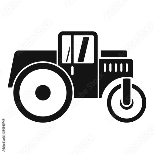 Surface road roller icon. Simple illustration of surface road roller vector icon for web design isolated on white background
