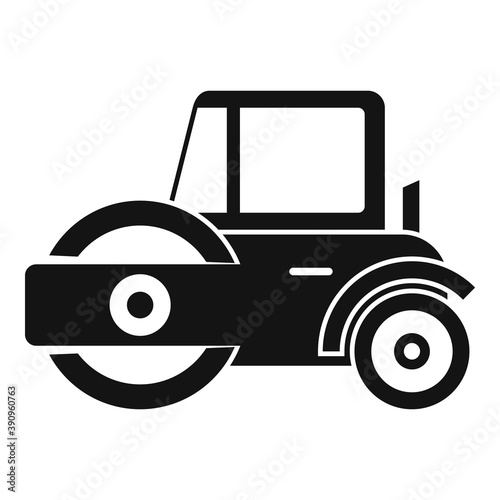 Modern road roller icon. Simple illustration of modern road roller vector icon for web design isolated on white background