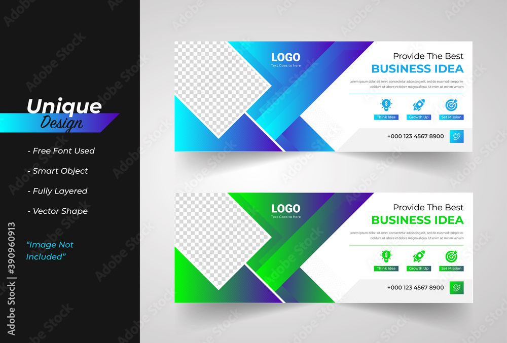 Modren Corporate Web Banner Template Set  Design.