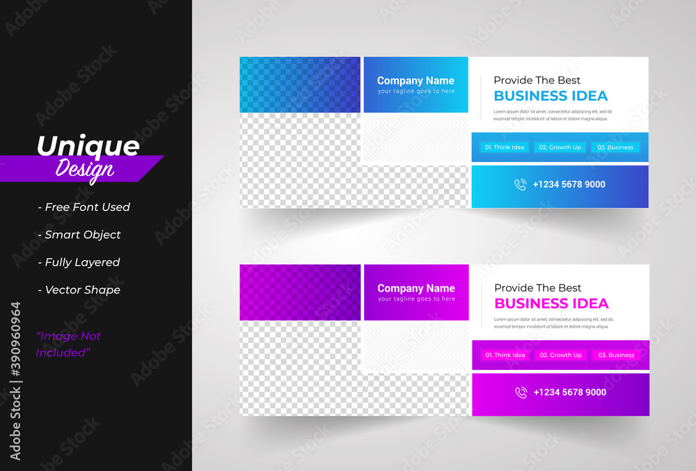 Modren Corporate Web Banner Template Set  Design.