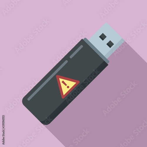 Fraud usb flash icon. Flat illustration of fraud usb flash vector icon for web design