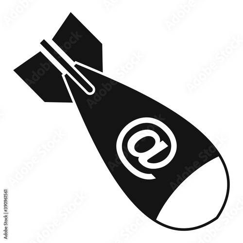 Fraud digital bomb icon. Simple illustration of fraud digital bomb vector icon for web design isolated on white background