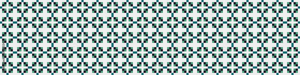 Fototapeta premium Abstract Cross Pattern Dots Logo generative computational art illustration