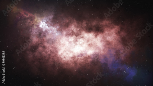 Beautiful abstract galaxy with glow. Generated stellar nebula