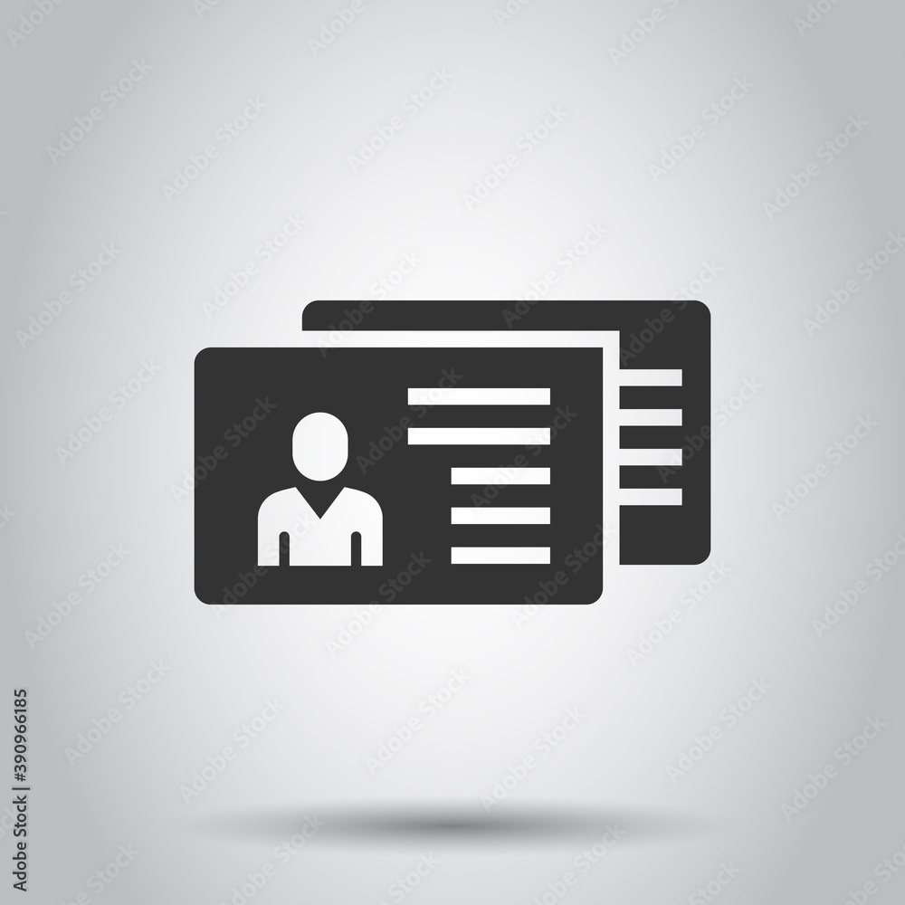 Resume icon in flat style. Contract document vector illustration on white isolated background. Paper notepad business concept. Resume icon in flat style. Contract document vector illustration on white isolated background. Paper notepad business concept.