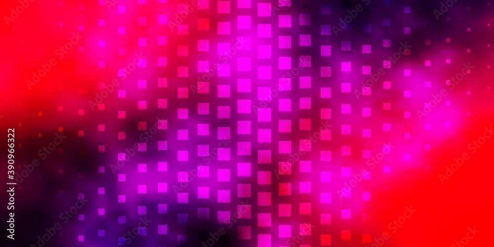 Dark Pink, Yellow vector background with rectangles.