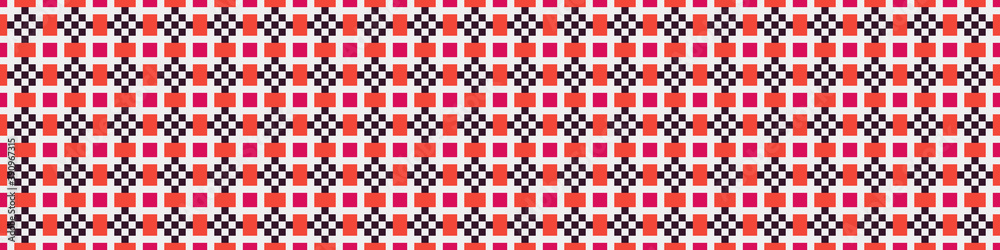 Fototapeta premium Abstract Cross Pattern Dots Logo generative computational art illustration