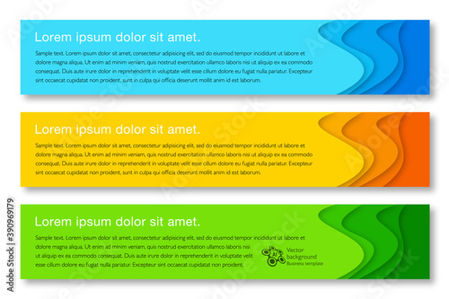 Banner design template. Vector graphics. Web design elements.