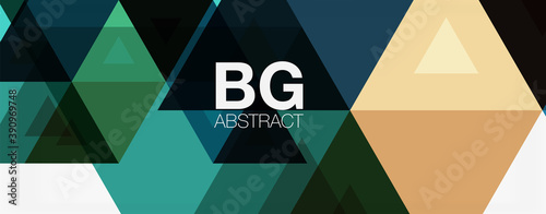 Mosaic triangle pattern abstract background for cover, banner, flyer and poster and other template