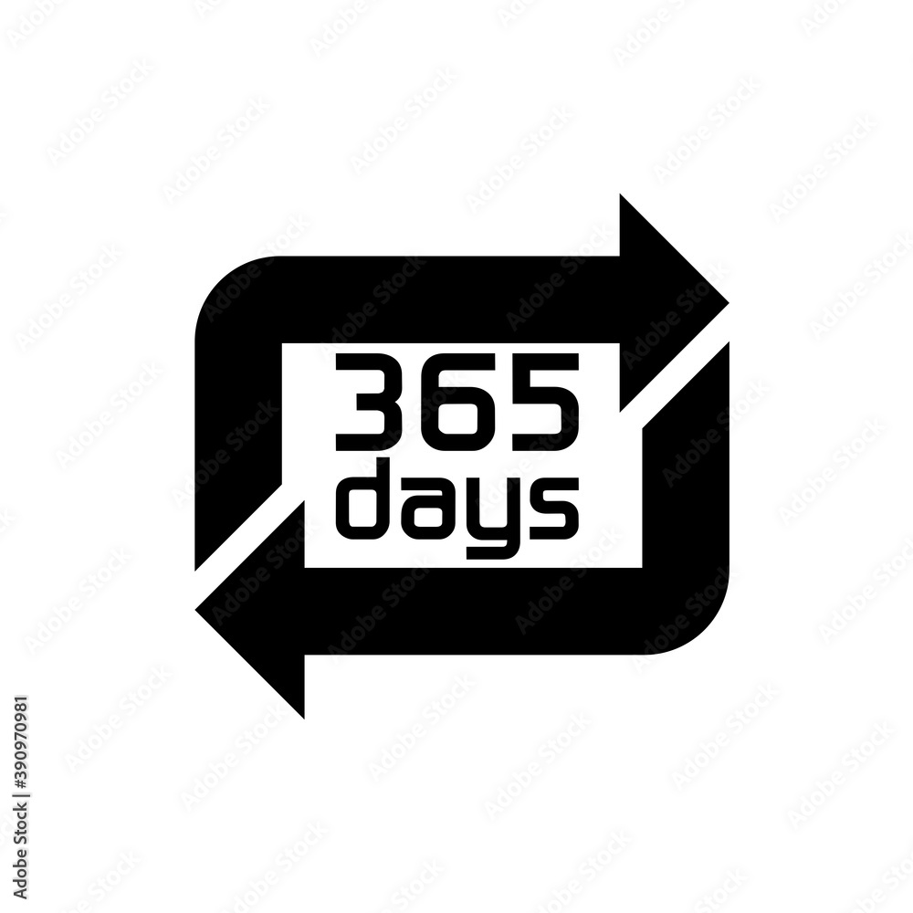 365 days icon isolated on white background 365 days icon isolated on white background