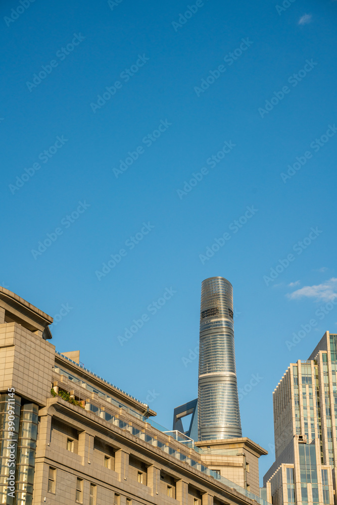 Facade of modern architecture in Shanghai. Facade of modern architecture in Shanghai.