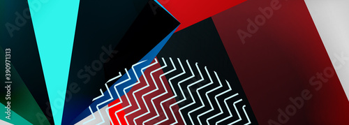 Low poly 3d geometric shapes, minimal abstract background. Vector illustrations for covers, banners, flyers and posters and other