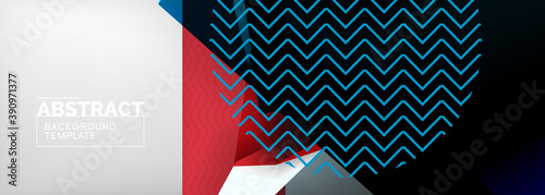 Low poly 3d geometric shapes, minimal abstract background. Vector illustrations for covers, banners, flyers and posters and other