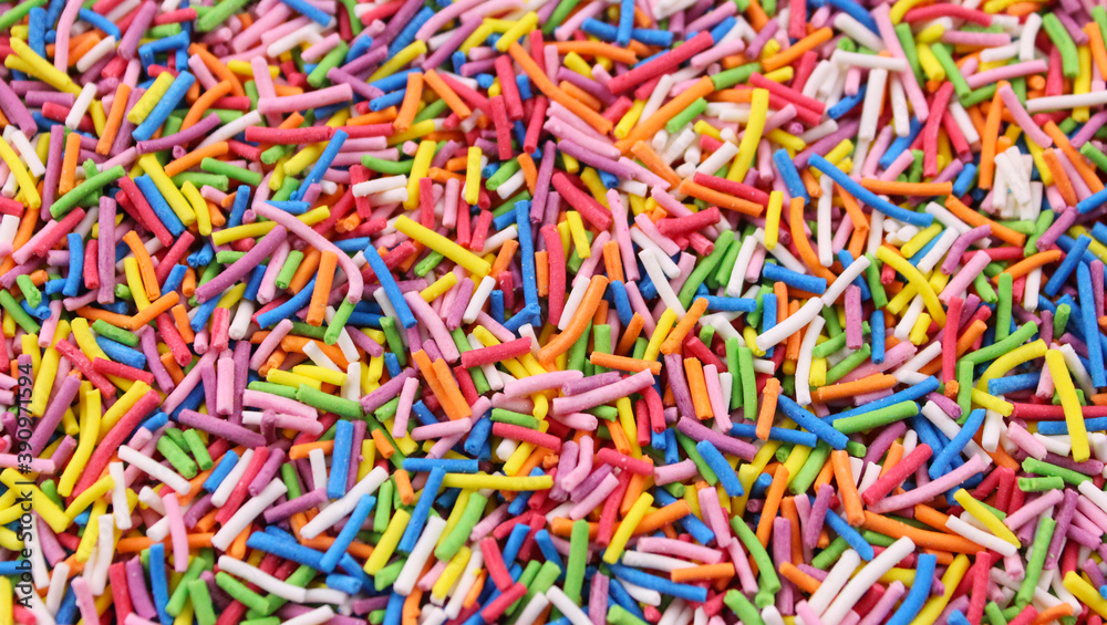 Multicolored background of sprinkles for baking decoration