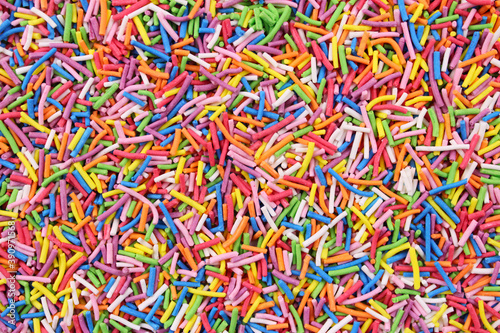 Multicolored background of sprinkles for baking decoration