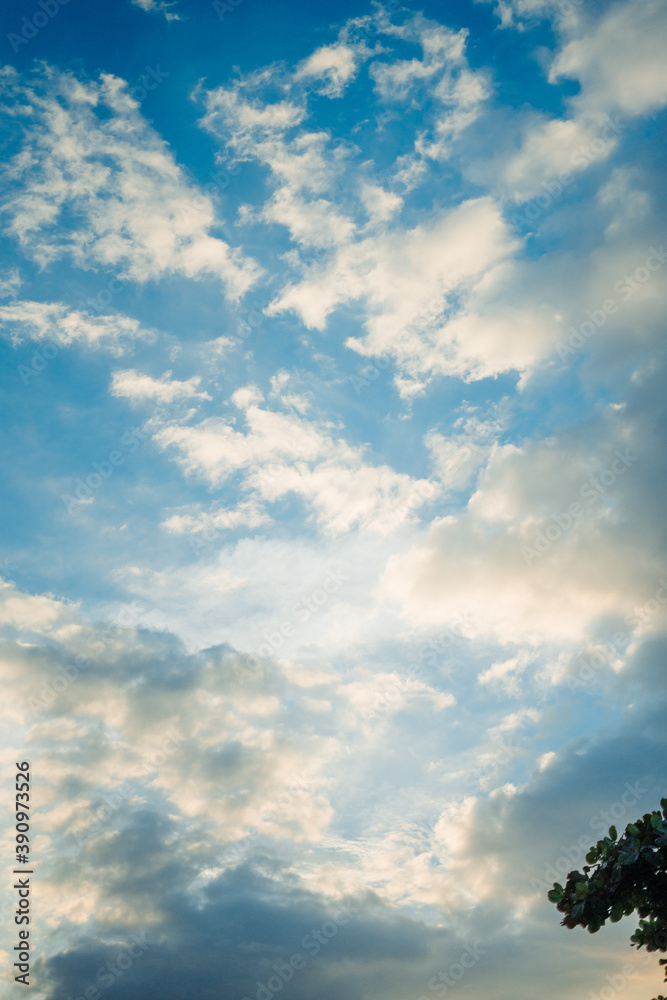 Amazing sunset clouds with blue sky Amazing sunset clouds with blue sky
