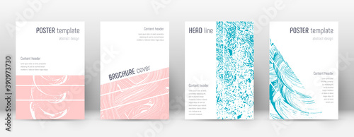 Cover page design template. Geometric brochure lay