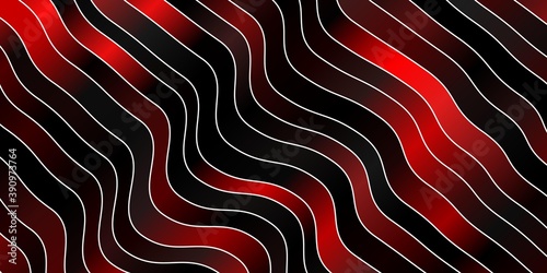 Dark Orange vector background with wry lines.