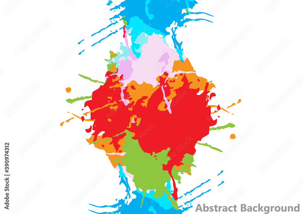 Obraz premium Abstract vector color splatter design on isolate background. illustration vector design.