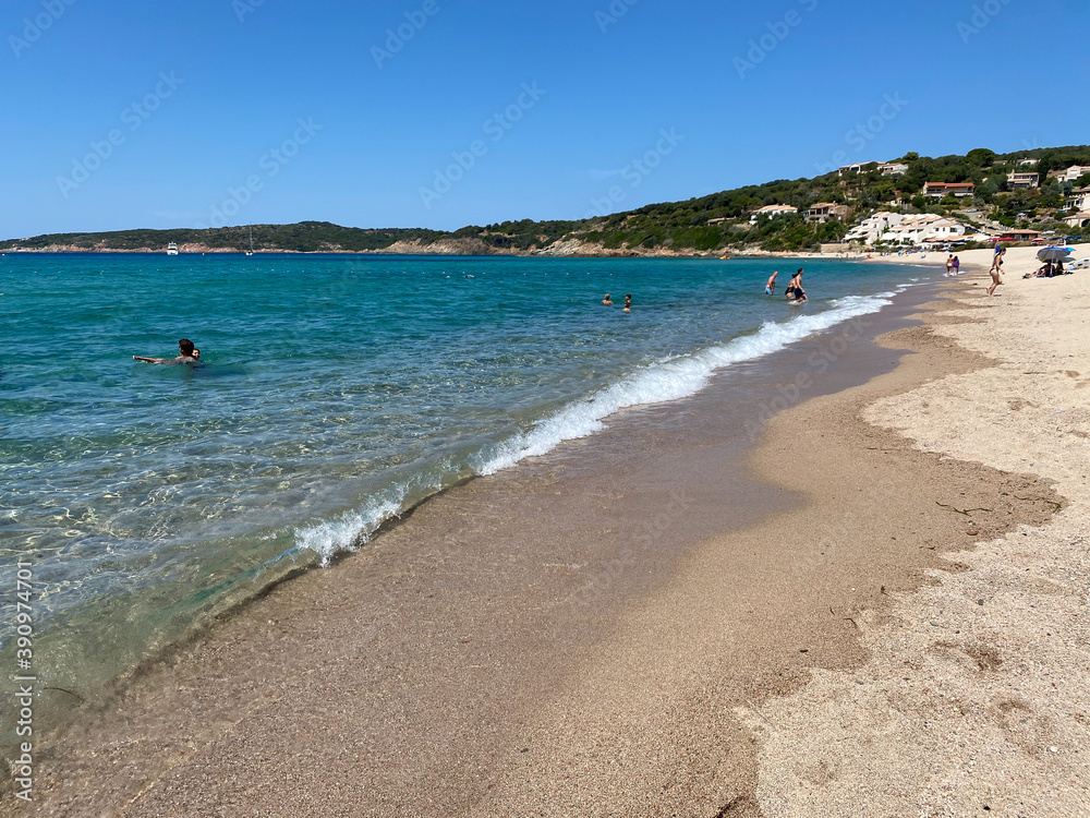 Corsica France paradise beach with turquoise water Corsica France paradise beach with turquoise water