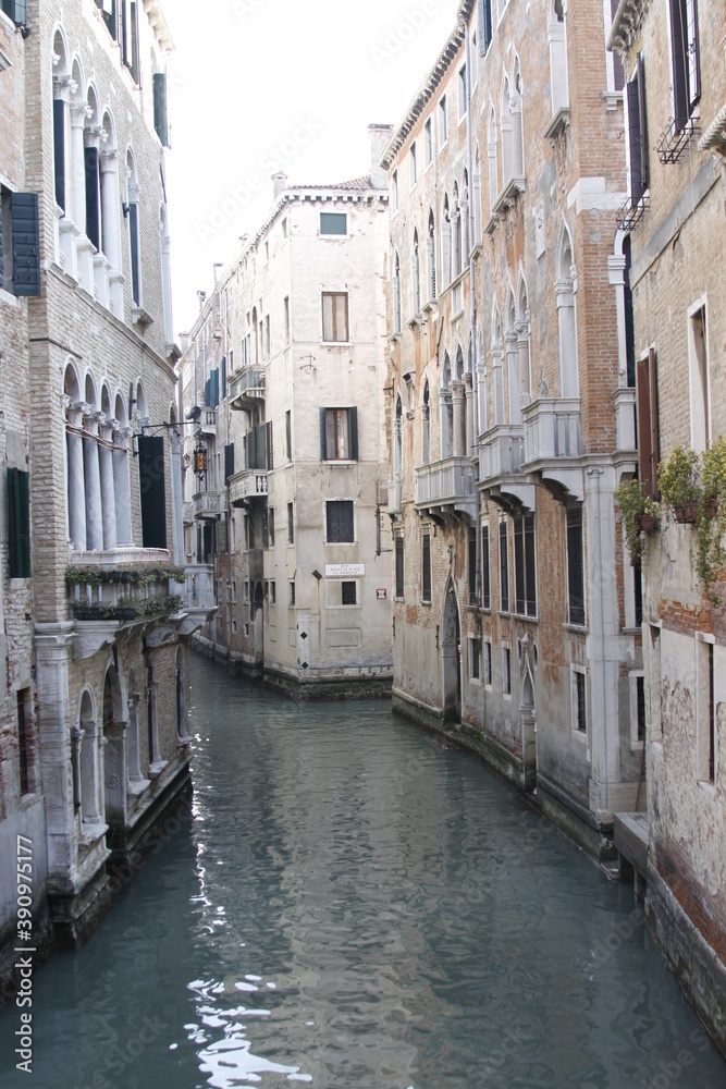 panorama of traditional canal street of ancient city