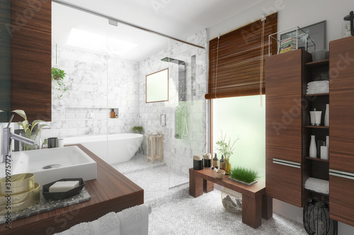 Luxury Bathroom Integration - 3d visualization