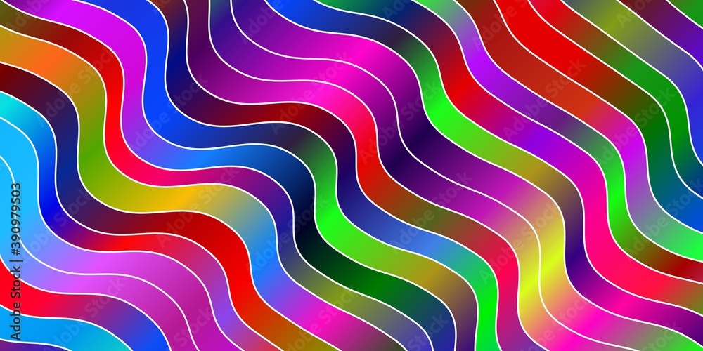 Fototapeta premium Light Multicolor vector template with wry lines.