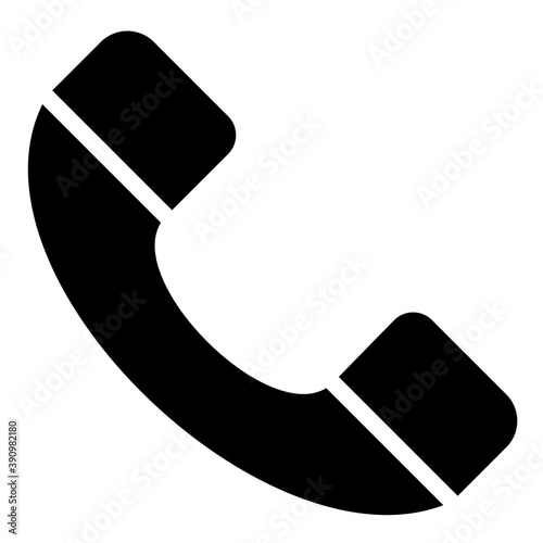 問い合わせ、電話、受話器のアイコン。ベクターイラスト。