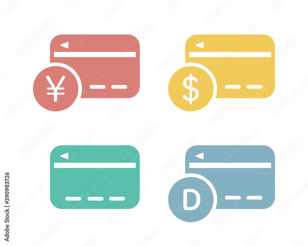 クレジットカードのアイコンセット/支払い/デビットカード/お金/金融/ビジネス/ショッピング/買い物 クレジットカードのアイコンセット/支払い/デビットカード/お金/金融/ビジネス/ショッピング/買い物