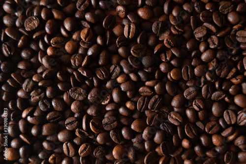 freshly roasted coffee beans background