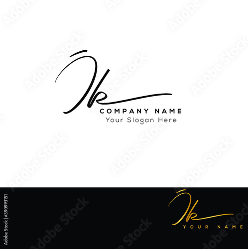 J K JK Initial letter handwriting and signature logo. Beauty vector initial logo .Fashion, boutique, floral and botanical