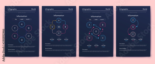 Modern infographic vector elements for business brochures. Use in website  corporate brochure  advertising and marketing..