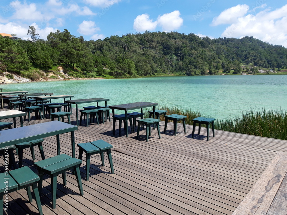 Obraz premium Breathtaking Waterfront Scenery of Blue Lagoon at Manado, Indonesia