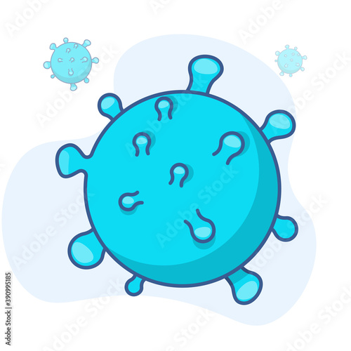 Coronavirus line vector icon. Corona virus outline illustration.