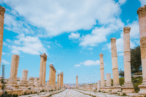 Ancient ruins of the archaeological site of Jerash