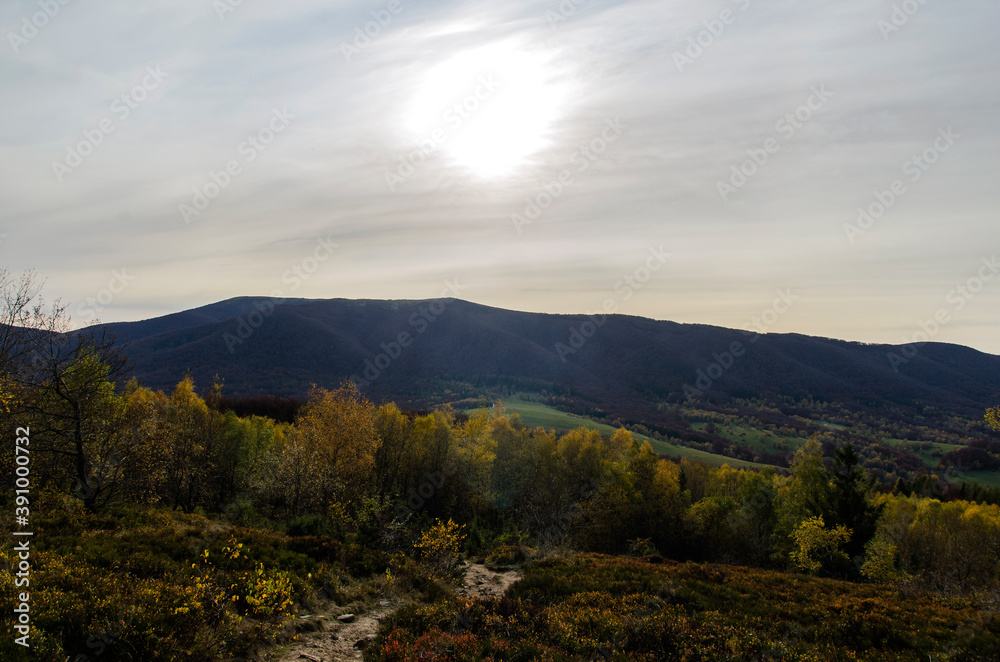 Bieszczady panorama z połoniny Caryńskiej 