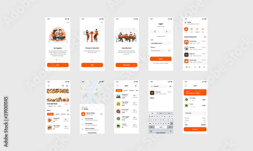 Cooked Food Ordering Mobile Application UI Design Kit