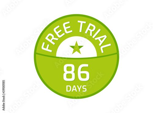 86 Days Free Trial logo, 86 Day Free trial image