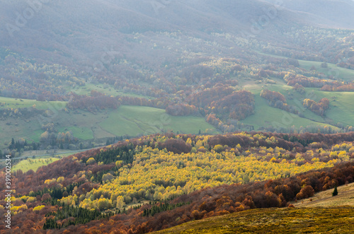 panorama z po  oniny Cary  skiej - Bieszczady 