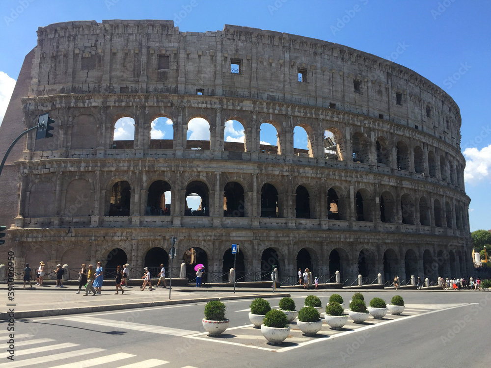 view of Colosseum in Rome, Italy