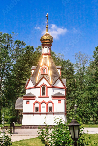 Chapel in honor of the Icon of the Mother of God "Life-Giving Spring" at the Holy Spring of St. David in Talezh. Moscow region, Russia