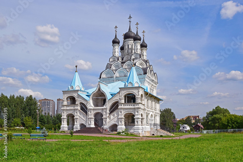The Church of the Annunciation in taininsky was built in 1675-1677 by decree of Tsar Alexey Mikhailovich. The architect is unknown. Russia, Moscow region, September 2020.