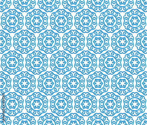 background of blue hexagonal heart patterns