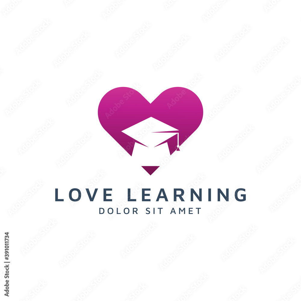 love education negative space logo design love education negative space logo design